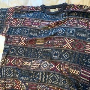Patterned knit sweater
